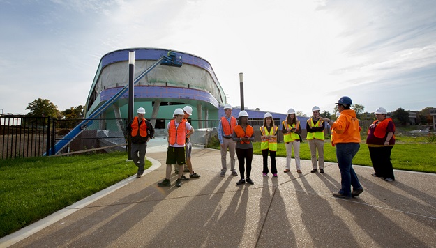 Student Leaders Get Look at Rec Center Progress