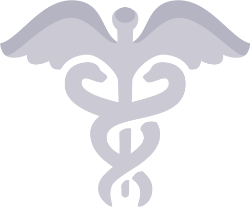 Iconographic illustration of a medical cadeuceus