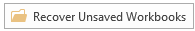 recover unsaved workbooks