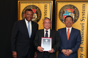 Ching with Chancellor Morton and President Choi