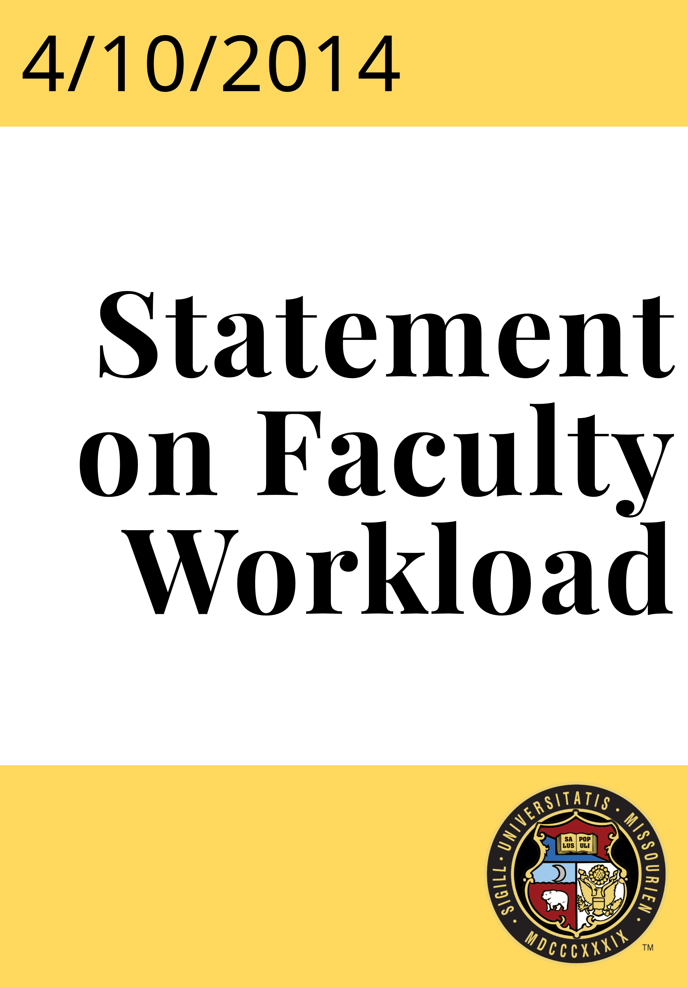 Statement on Faculty Workload