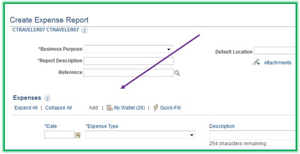 Create expense report