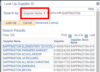 Supplier Production Search