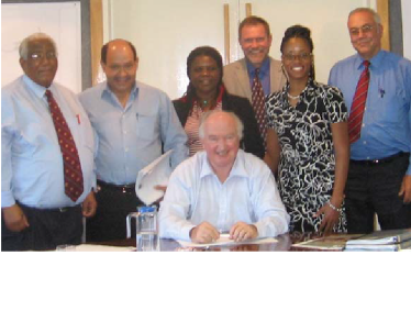 Professor Persens with other members of the Senate International Relations Committee and Dr. Noble