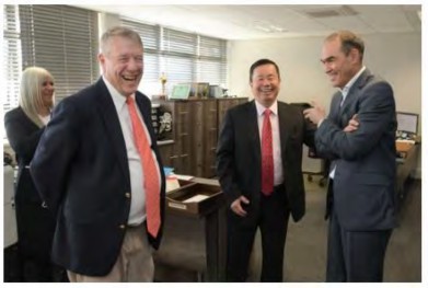 Executive Assistant Beulah Hendricks, UMSAEP Director Rod Uphoff, UM System President Mun Choi and UWC Rector Tyrone Pretorius