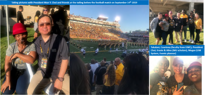 Watching a football match 