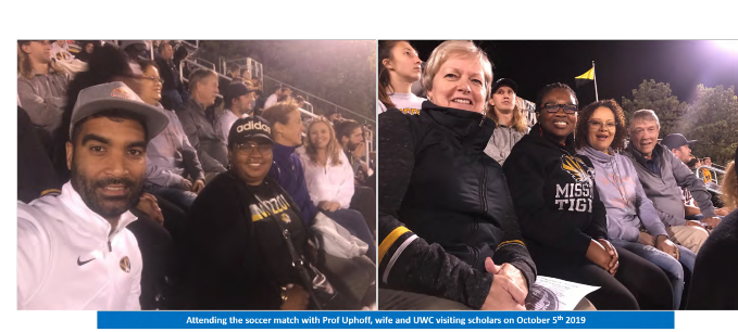 Watching a soccer match