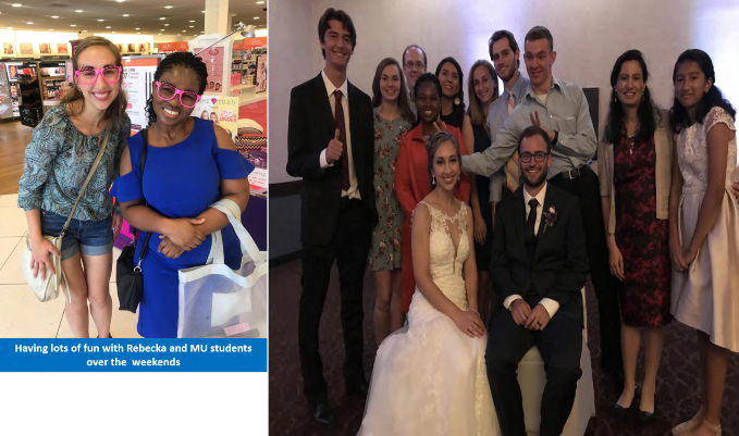 Learning about US culture at a wedding