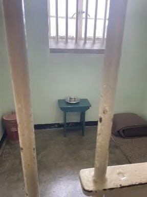 A photo of a rom at Robben Island