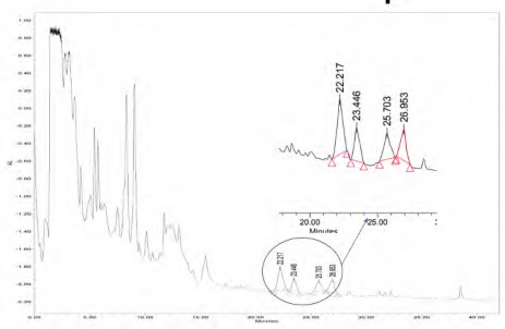 UPLC chromatogram obtained with the method mentioned in Table 1.