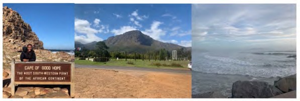 Various photos of Cape Town outdoors scenery.