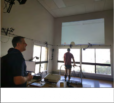 Gait analysis demonstration at the Neuromechanics lab in<br />
Stellenbosch South Africa.