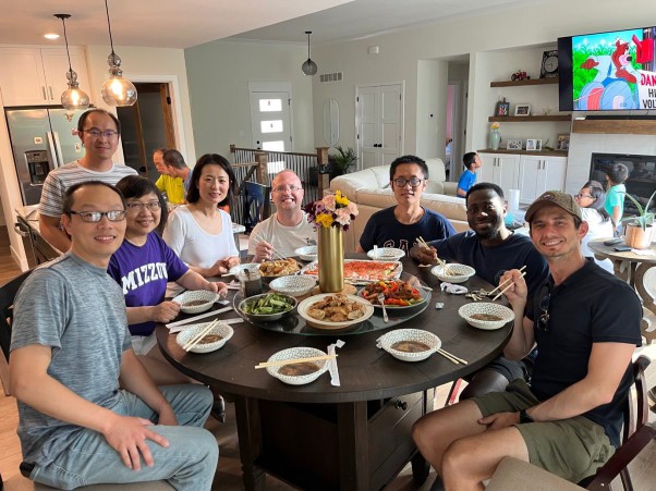 Enjoying a family meal