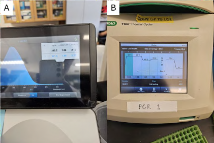 Figure 1: instruments used during molecular cloning experiments.