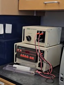 Figure 3: Electroporation system used for introducing plasmid constructs into Agrobacterium tumefaciens.