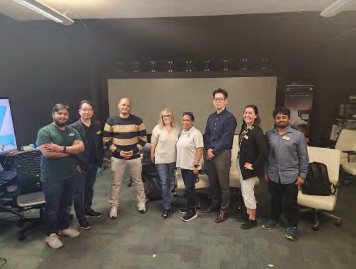 Attending a session held at the Immersive Visualization Lab