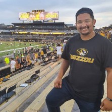 At the Mizzou Homecoming football game