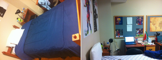 My bedroom in Defoe-Graham residence hall