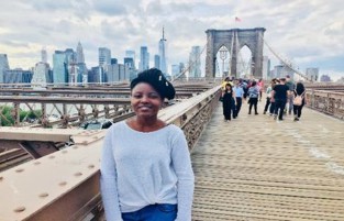 At the Brooklyn Bridge, New York