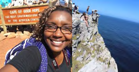 Overton pictured at the Cape of Good Hope