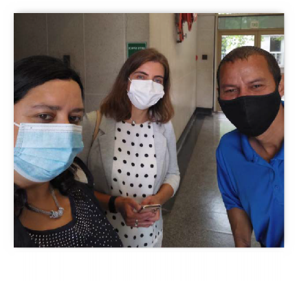 Dr Pedro, Prof Andresa and Mr Daniels in the Psychology Department of UWC