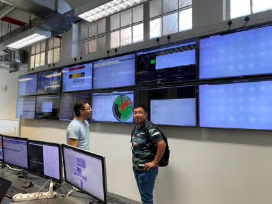 Dr. Santos explaining a remote observation system