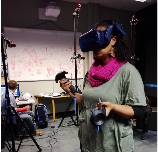 Testing a VR headset