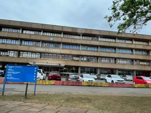 A view of the Grey's Hospital building.