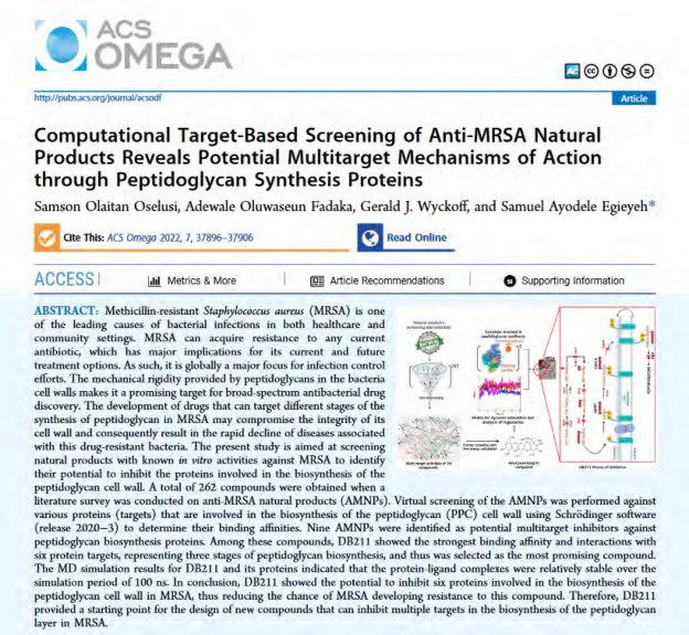 Image of the paper abstract from Samson Oselusi