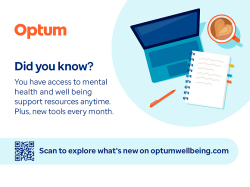 Did you know? You have access to mental health and well being resources anytime. Plus, new tools every month. See what's new on optumwellbeing.com