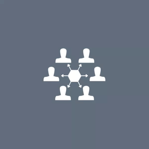 graphic with people interconnected