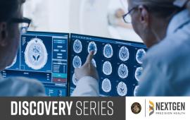 Doctors looking at MRI images of the brain