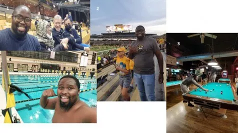 Sporting activities I got to experience. Details in caption.