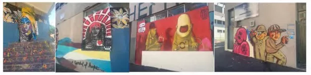 Street art throughout Cape Town.