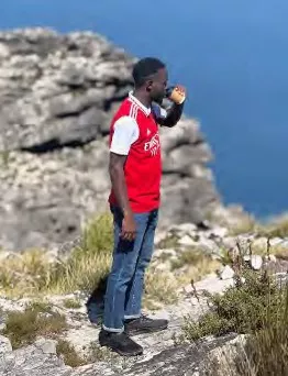 Abeeb at the top of Table Mountain
