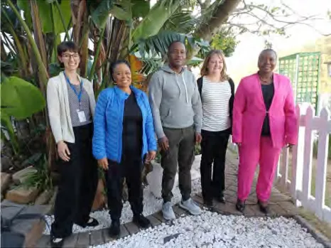 The NLA South Africa planning group poses outside Mangosuthu University of Technology