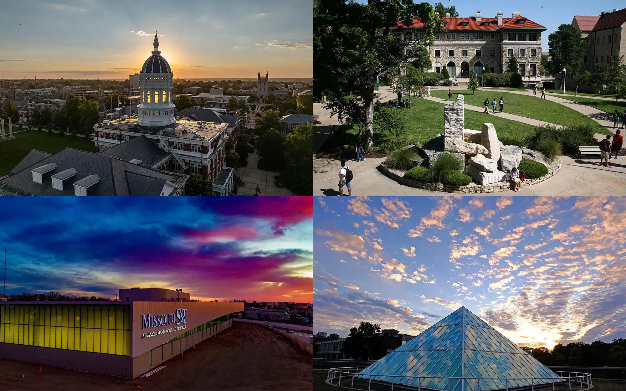 Campus landmarks from all four system universities