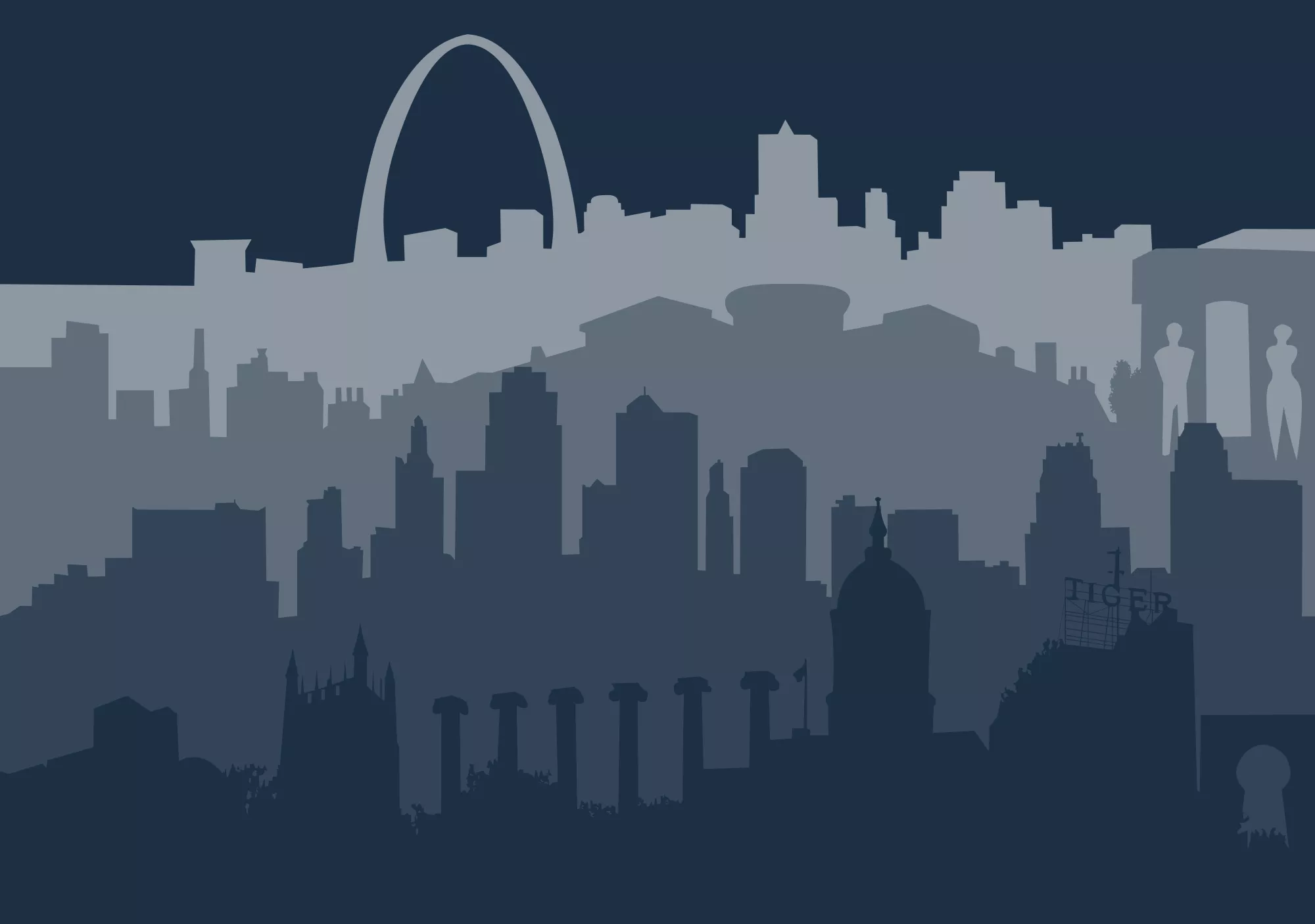 System 4 city skylines layered graphic