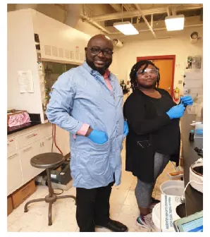 Working in the lab