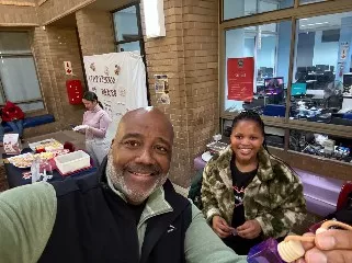 Marvin Carolina, Jr with Sinothando Nontshokweni, Student Entrepreneur