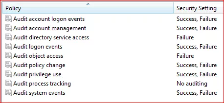 Windows Logging screenshot