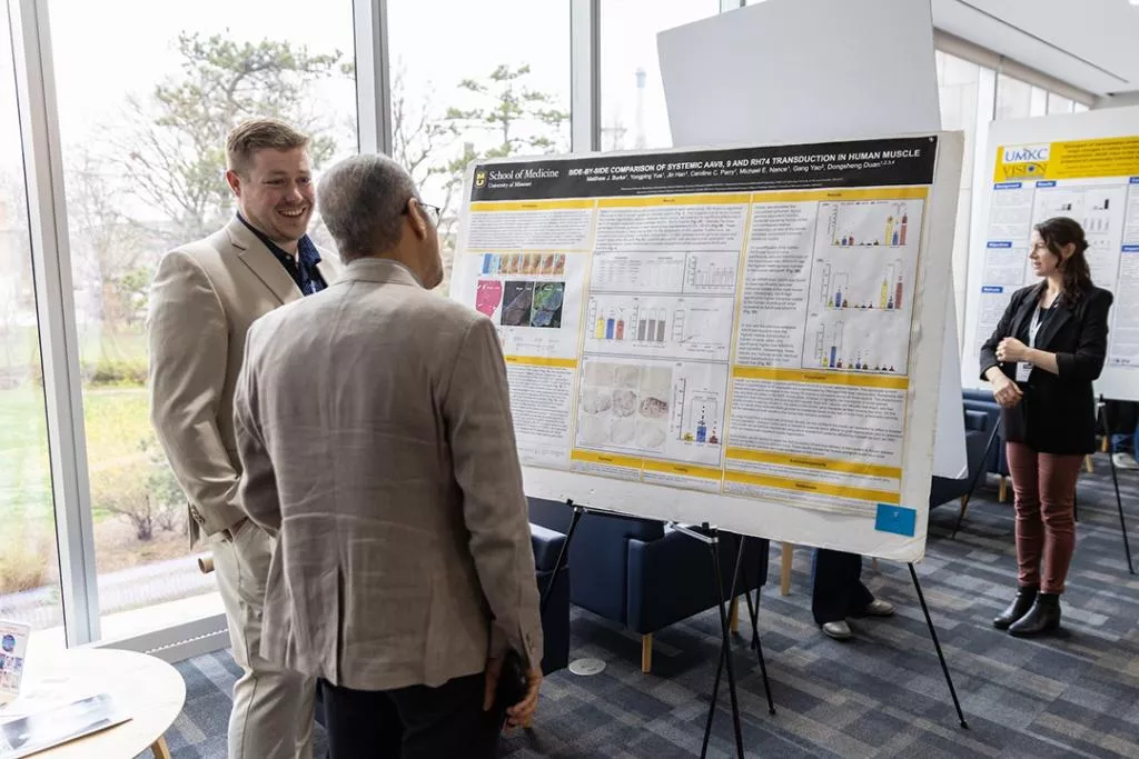 MU poster presenters at the PATHWAYS symposium included Ph.D. candidate Matthew Burke.