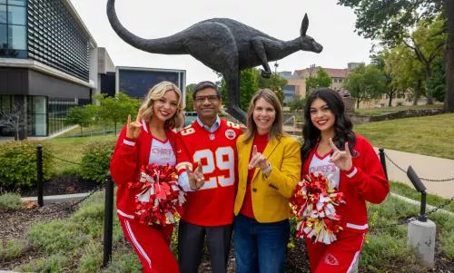 UMKC students and KC Chiefs Cheerleaders Carly Hays and Laney Duchene